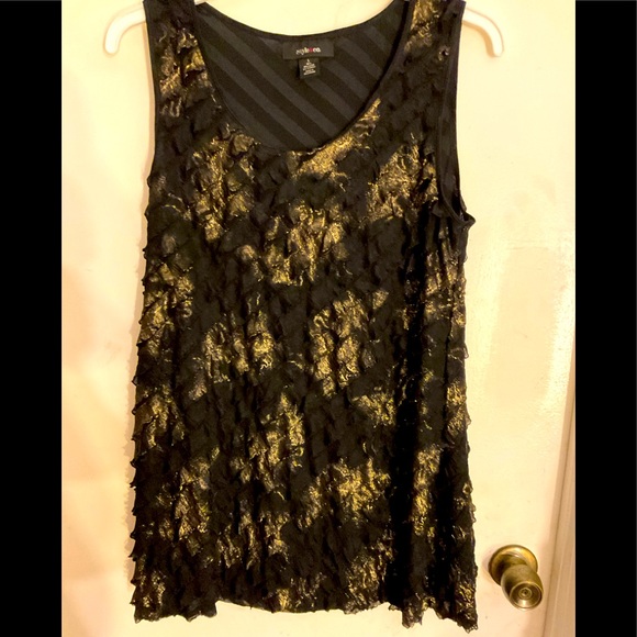 Style & Co. size large ruffled tank top - Picture 1 of 10